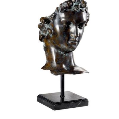 China China Factory Replica Chinese Copper David Head Sculpture for sale