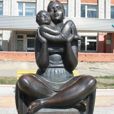 China China China Factory Bronze Mother And Child Sculpture for sale