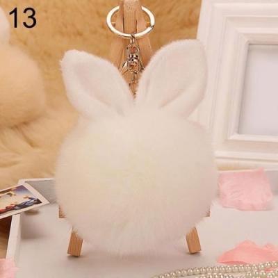 China Indoor. Outdoor.Beach sandals slippers fashion natural cute fur tail charm rainbow fur ball fox key chain easy to deform pattern design for sale