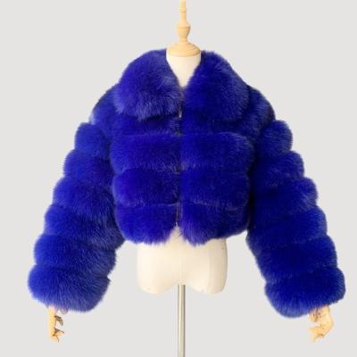 China Real fox fur coat faux fur coat ladies high fashion style fur jacket plus size winter jacket for sale