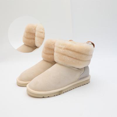 China Damping Factory Direct Wholesale Warm Plush Warm Ladies Snow Boots Winter Casual Flat Short Snow Boots for sale