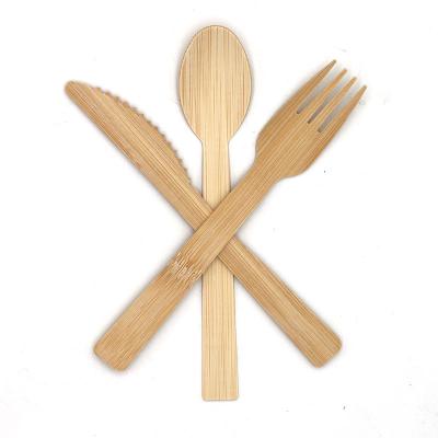 China Custom Wholesale Biodegradable Wooden Utensils Disposable Cutlery And Fork Soup Chinese Spoon Bamboo Spoon for sale