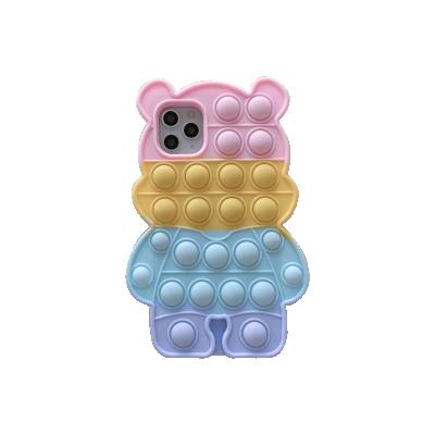 China Cute Anti-fall Pooh Bear Soft Silicone Rubber Jumps Toy Phone Case iPhone 8 For plus 11 pro Max Case for sale