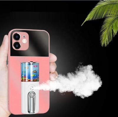 China Portable Anti-fall Nano-spray Back Cover Humidifier Phone Case Mist Spray Phone Cover For iphone 12 pro for sale