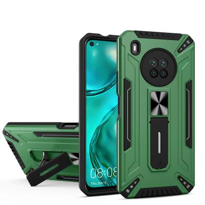 China Anti-fall Super-thin Hole Series 2-in-1 Metal PC Tpu ArmourMobile Phone Holder Case For Huawei Y9a Case for sale