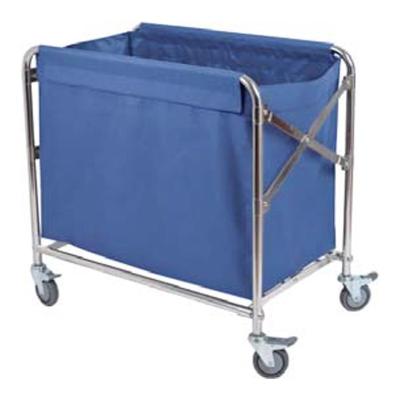 China Large Capacity Foldable Clothes Laundry Hamper Trolley Collapsible Dirty Cart for sale