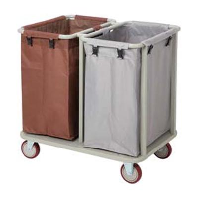 China 2 WHEELED Laundry Dividers Sorter Cart Laundry Basket Clothes Trolley for sale