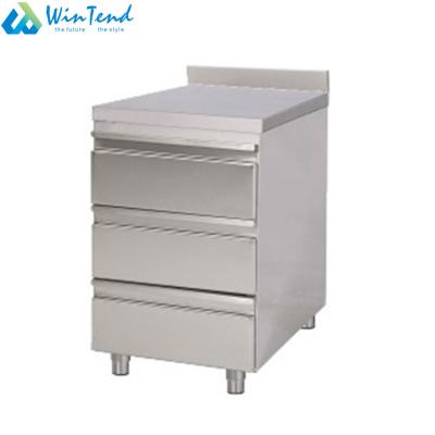 China Modern stainless steel kitchen storage cabinet with drawers and backsplash for sale