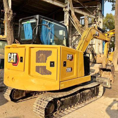 China Kompakte Katze 6 Tonnen Bagger Gebraucht CAT 306 Minibagger mit Crawler-Kette zu verkaufen