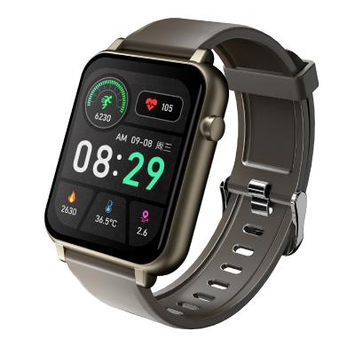 China APP Control Stainless Steel Frame 1.65 Inch Amoled Display Square Ecg Spo2 Blood Pressure Heart Rate Monitor Smart Watch for sale