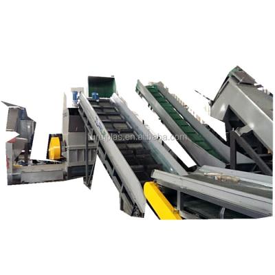 China 1000KG Capacity PET Bottle Plastic Recycling Pet Flake Crushing Washing Recycling Line for sale