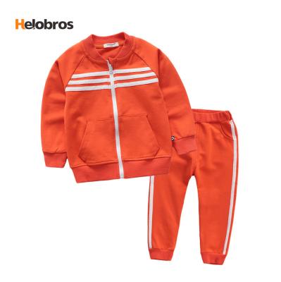 China Boys Tracksuits Kids Clothing Boy Sports Suit Breathable Warm Zipper Shirt Two Piece Sweatsuit For Kids for sale