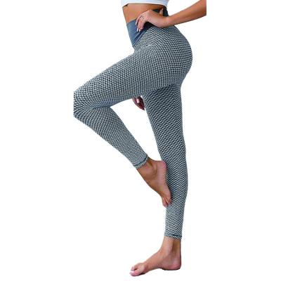 China Breathable cuntom wholesale sexy female high waist workout mesh sets 2 pieces yoga leggings with pockets women tights sports clothing for sale