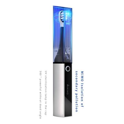 China 21 Day Super Soft Stylish Low Noise Black Ultrasonic Rechargeable Silicone Electric Toothbrush Private Label for sale