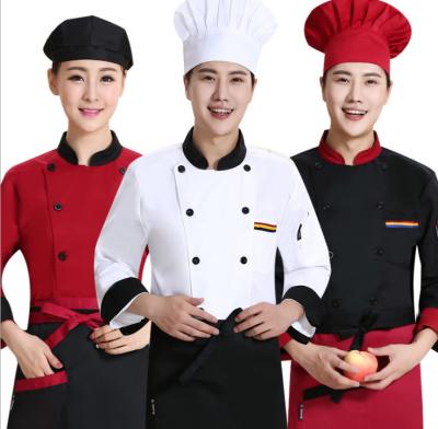 China Hygroscopic And Sweat Release Restaurant Canteen Kitchen Clothing Hotel Chef Workwear Long Sleeve Autumn Winter Hotel Chef Costume Customized for sale