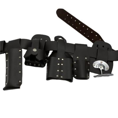 China Durable custom made pure cowhide scaffolding tool belt and useful scaffolding holster belt for worker for sale