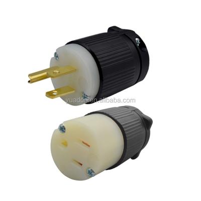 China List E350410 / E350413 Industrial Listed NEMA 5-15P Plug 15A USA Straight Blade 3 Pin For Medical Equipment Industrial Machinery for sale