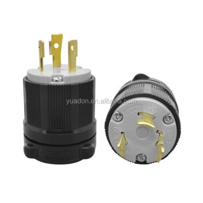 China Industrial American Approved NEMA L6-30P Electrical Outlet 30 Amp 250V Listed Power Locking Plug Connector for sale