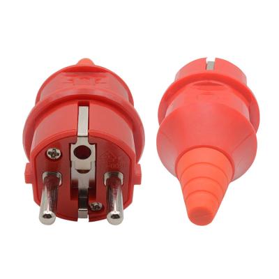 China Waterproof rewireable schuko rewireable AC electric EU plug French IP44 socket with CE certificate YD-002P 16A for sale