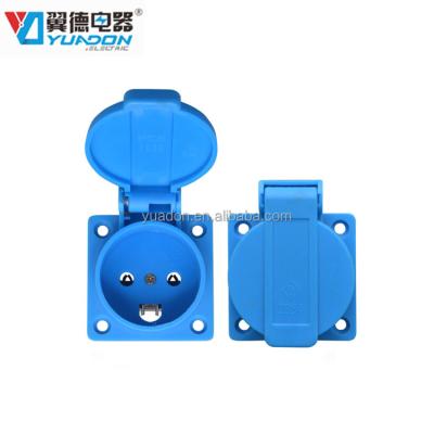 China Industrial Waterproof Denmark k 250V 13A Outdoor Danish Type Socket IP44 Power Outlet for sale