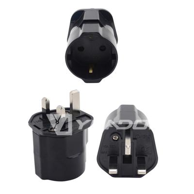 China Razor 1A/3A/5A/13A Industrial Germany Adapter To UK Travel Adapter With Fuse for sale