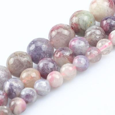 China Wholesale Natural Red Tourmaline Jewelry Necklace Bracelet Earring Making Beads 6/8/10mm Round Loose Stone Beads For DIY Jewelry Making for sale