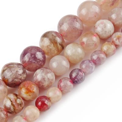 China Making Jewelry Wholesale 6/8/10mm Series Earring Bracelet Necklace Mixed Color Plum Blossom Tourmaline Stone Beads For DIY Jewelry Making for sale