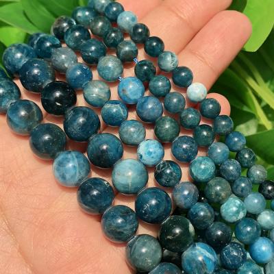 China 15inches Natural Jewelry Necklace Bracelet Earring Making Loose Beads 6mm/8mm/10mm Mixed Color Apatite Stone Bead For Jewelry Making Bracelet for sale