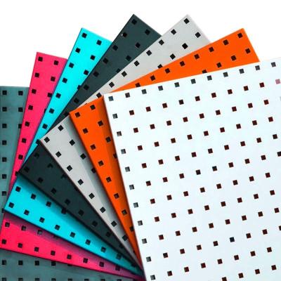 China 1 PCS 100x40cm Round RECTANGULAR PERFORATION LARGE LARGE Viable Metal Pegboard Wall Rack Panel Shelf Organizers Or With Hooks Accessories for sale