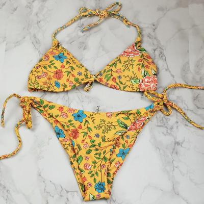 China Beautiful breathable folk style sexy bikini women swimming suit bathing swimwear hot sale cheap price in common swimwear for sale