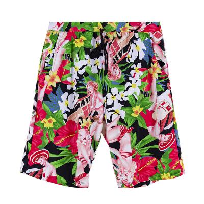 China Fashion Breathable Printed Surfing Shorts Mens Retro Colorful Swim Trunks Custom Print Pool Mens Beach Shorts Quick Dry for sale