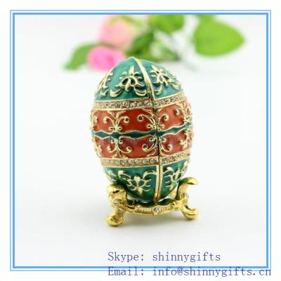 China Egg Shape jewelry gift boxes Faberge egg/wedding gift Easter egg for sale