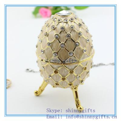 China decorative egg jewelry box Faber egg /wedding gift Easter egg for sale