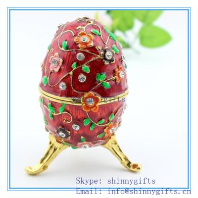 China Chinese Style Egg Shaped Trinket Jewelry Box for Decoration for sale