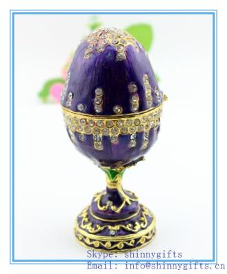 China Egg Shaped Trinket luxury jewelry box for Gift for sale