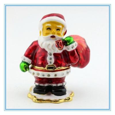 China Metal Santa Claus Trinket box for Christmas Decoration for sale