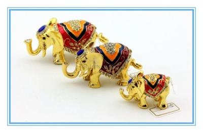 China 100% Handmade Color Enamel Elephant shape Trinket box for sale