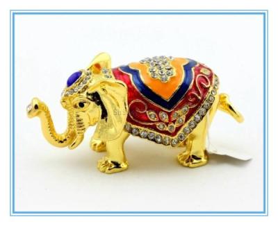 China Gold Elephant for trinket box jewelry box decoration box for sale