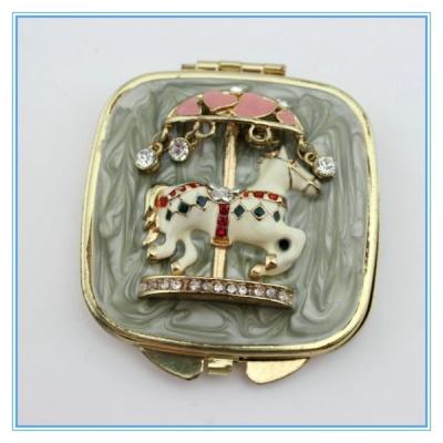 China Handmade fairground ride apparatus diamond metal pocket mirrors for sale