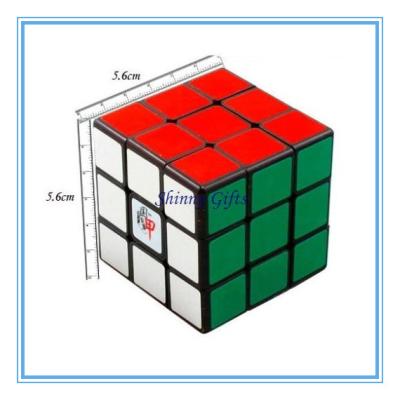 Китай головоломка кубика скорости черноты 3x3x3 волшебная продается