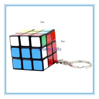 China Cube Puzzle Magic Game Toy Keychain Keyring Gift  3*3*3 for sale