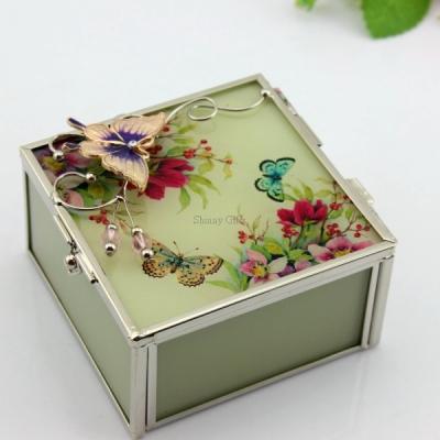 China Wedding Gifts EU Style Glass Painting Jewelry Box for sale