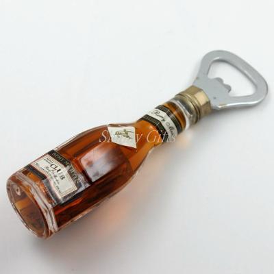 China Shinny Gifts Whiskey Bottle Shape Bottle Opener Magnet Sticker Promo Gifts for sale