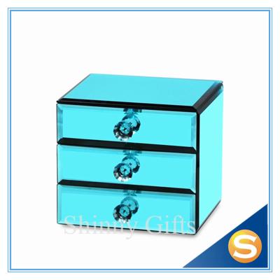 China High Quality New Design Glass Jewelry box With Mirror China Manufacturers for sale