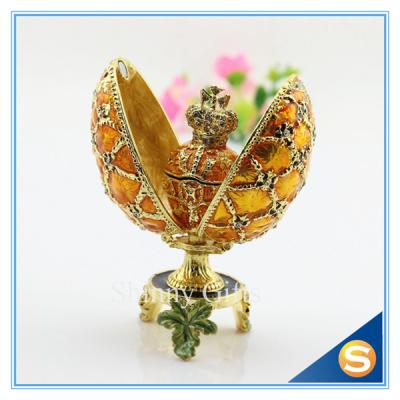 China Easter Decoration Gift/Best selling Egg Shape/ Rhinestone Metal Craft for sale