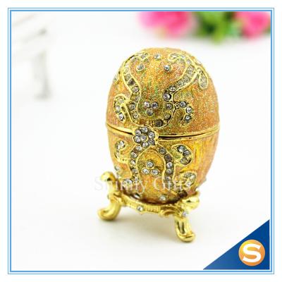 China Faberge Egg Trinket Box Jewelry Box Metal Gift Box for sale