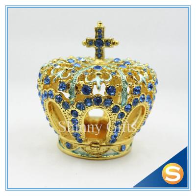 China Luxury home decoration Crown shape wedding gifts personal Trinket box display SCJ273 for sale