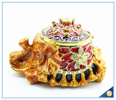 China Fashion Elephant Design With Pearl High Quality Trinket Box Wholesale SCJ431 for sale