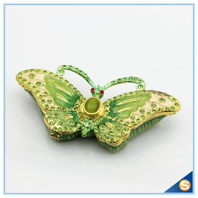 Китай Animal Shape Butterfly Trinket Box Metal Jewelry Box Car Decoration SCJ591 продается