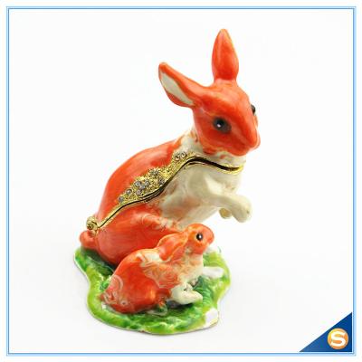 China Handmade Lovely Rabbit Trinket Box For Decorative Jewelry Box SCJ596 for sale